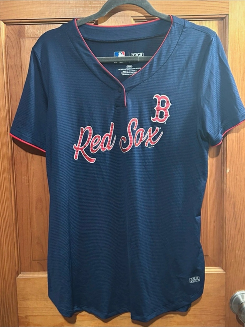 Genuine Merchandise Navy and Red Boston Red Sox Womens Jersey Top